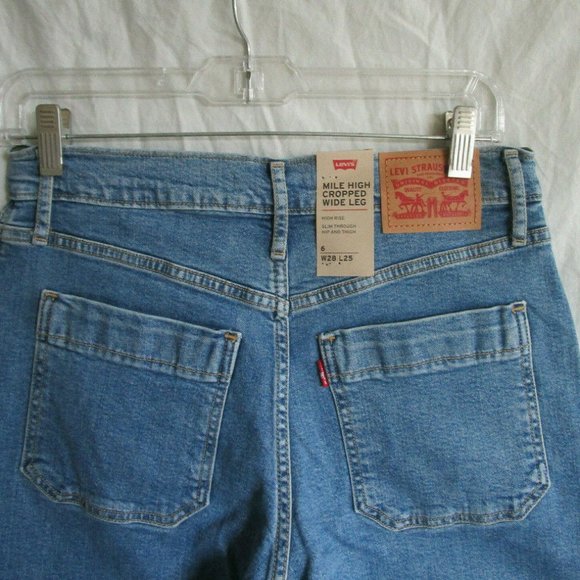 LEVI'S Mile High High Rise Cropped Wide Leg Jeans - Picture 8 of 8